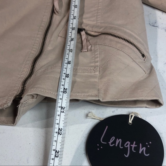 Ann Taylor Loft nude|cream moto jacket size M - Picture 6 of 6